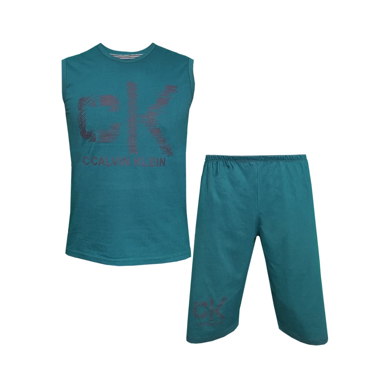 ست تاپ و شلوارک مردانه مدل KK کد 1567 رنگ سبز