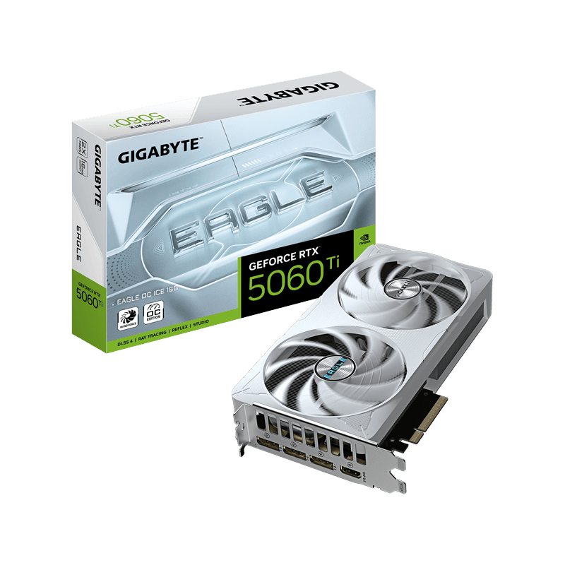 کارت گرافیک گیگابایت مدل GeForce RTX 5060 Ti EAGLE OC ICE 16G