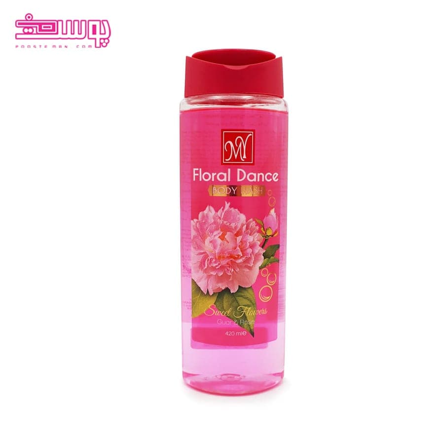 شامپو بدن مای مدل Floral dance حاوی گیاه گوار و گل رز 420ml