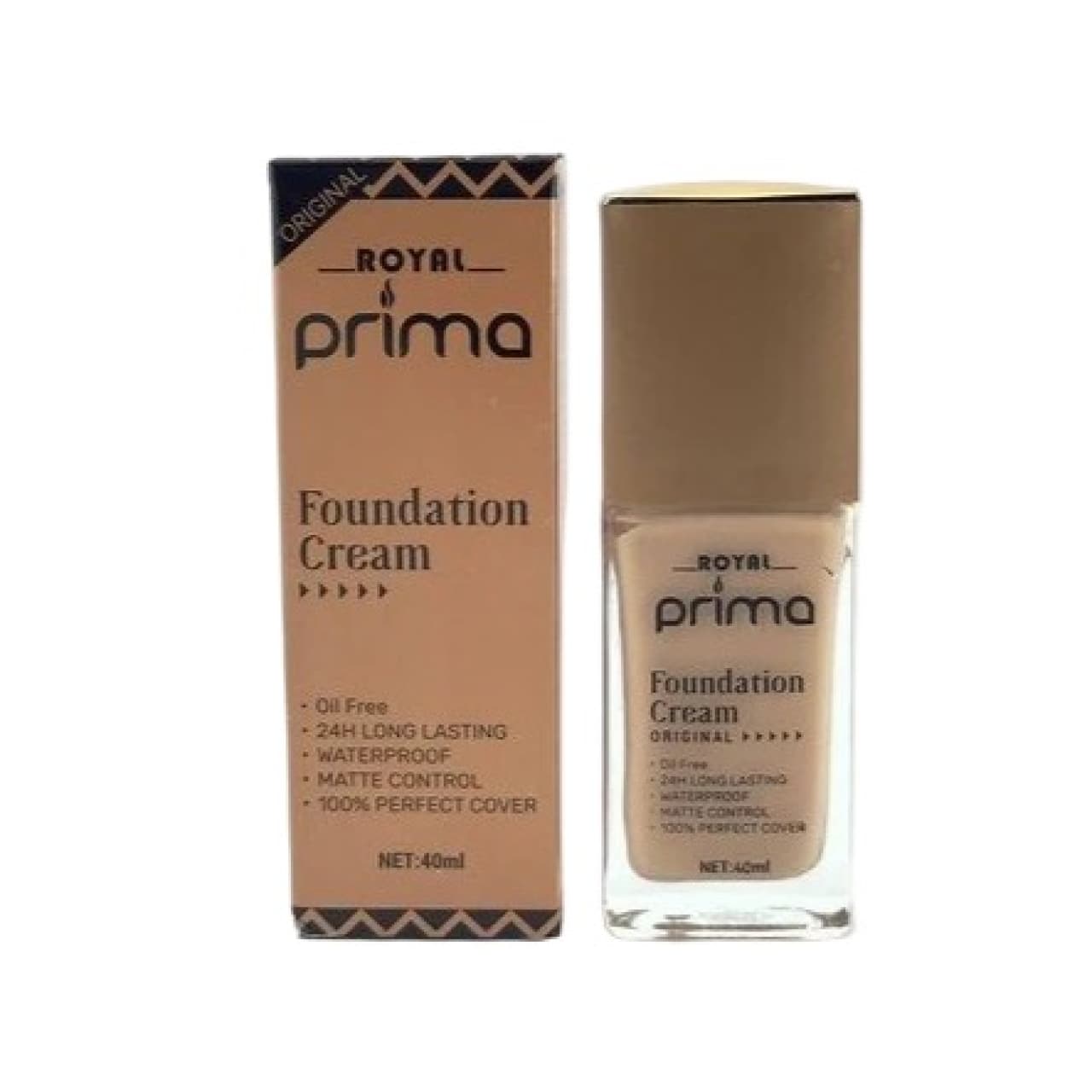 کرم پودر رویال پریما مدل طلایی وزن 40 گرم شماره 01