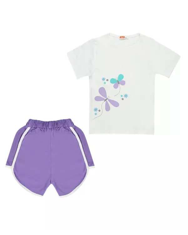 ست تی شرت و شلوارک دخترانه یاسی مادر Madar مدل تینا