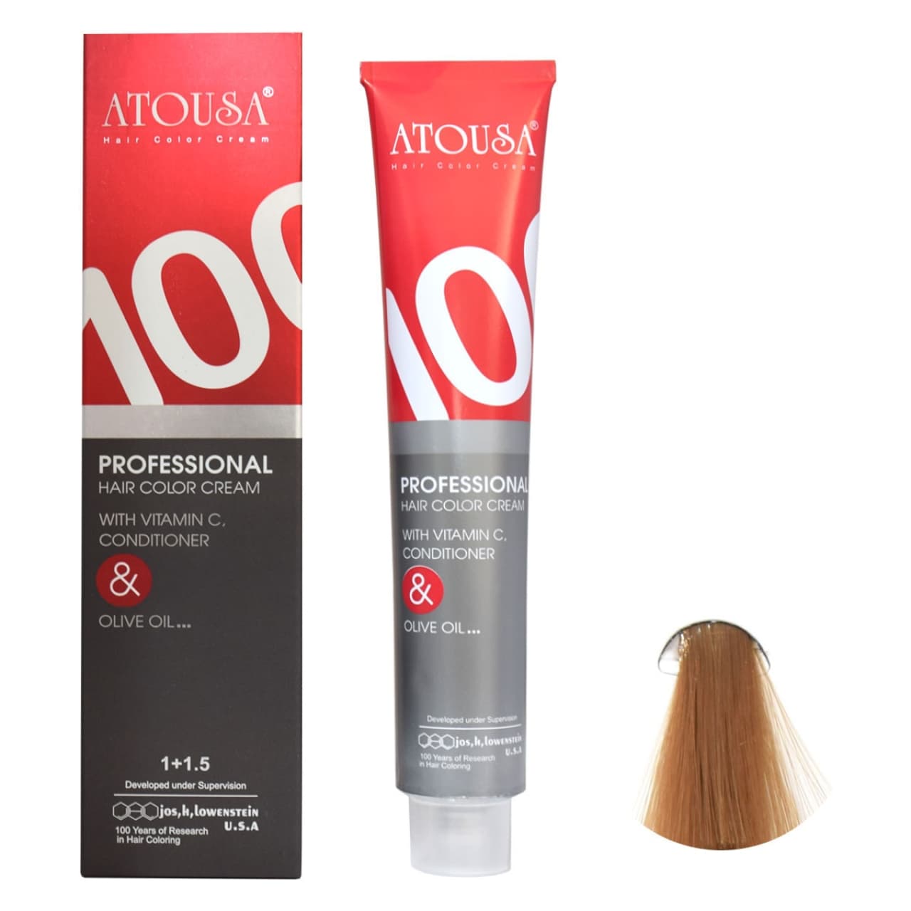 رنگ مو آتوسا شماره NE8 حجم 100 میلی لیتر رنگ بلوند خیلی روشن قوی