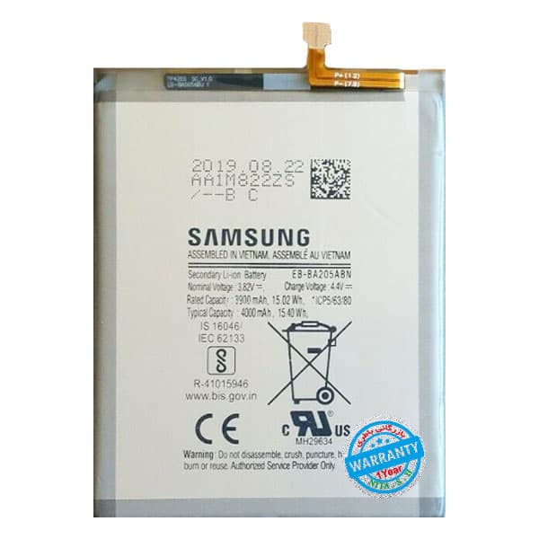 باتری اصلی گوشی سامسونگ Galaxy A20 مدل EB-BA205ABN