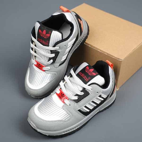 کتونی بچه گانه ZX8000 طوسی مشکی سفید