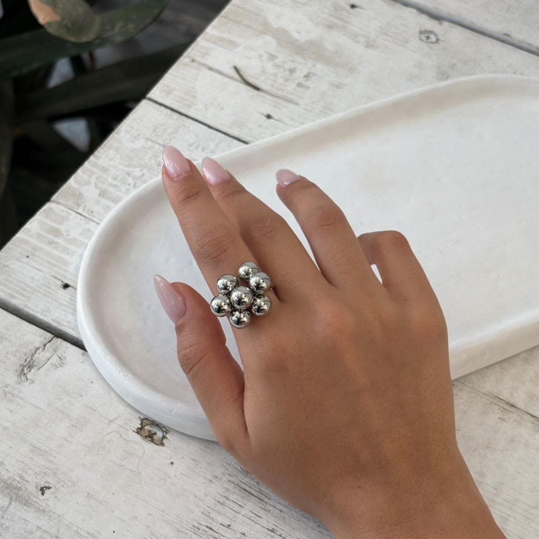 انگشتر مینیمال توپ توپی کد R34