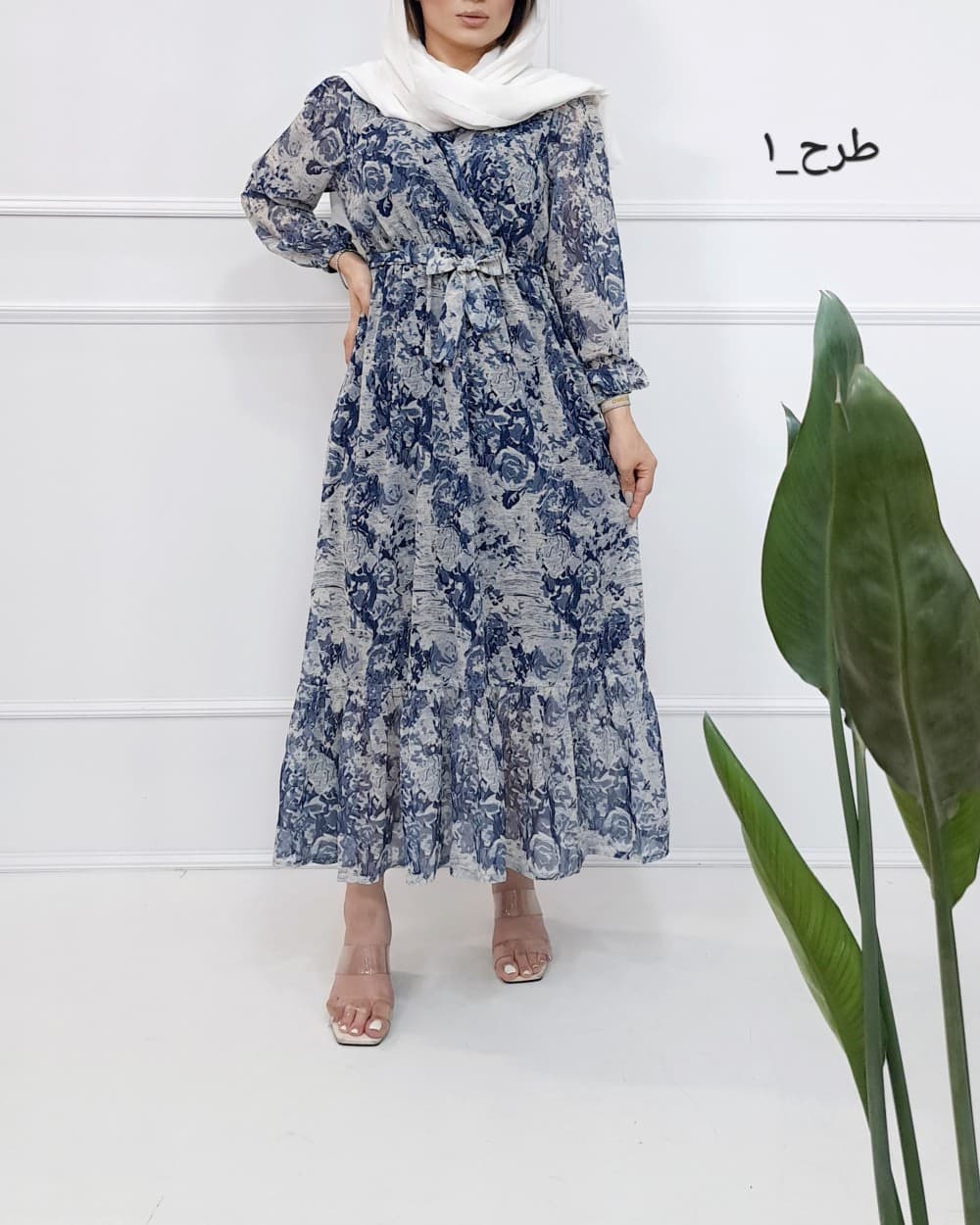 پیراهن حریر چکاوک- کد 094