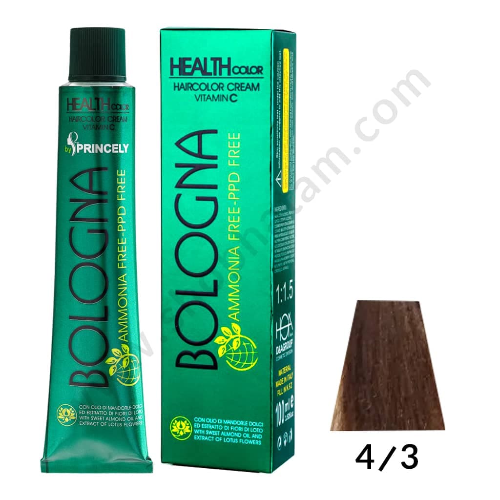 رنگ مو بلونیا سری Golden شماره 4.3 رنگ قهوه ای طلایی حجم 100 میلی لیتر