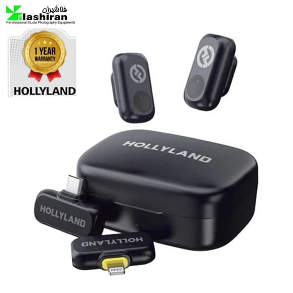 میکروفون یقه ای بی سیم Hollyland Lark A1 Combo 2 Person Wireless Microphoneباگارانتی