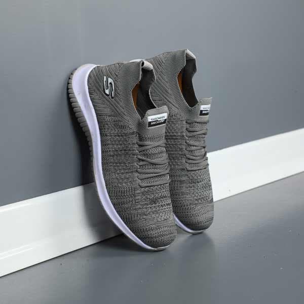 کتونی مردانه اسکیچرز طوسی 2 رنگ سیر