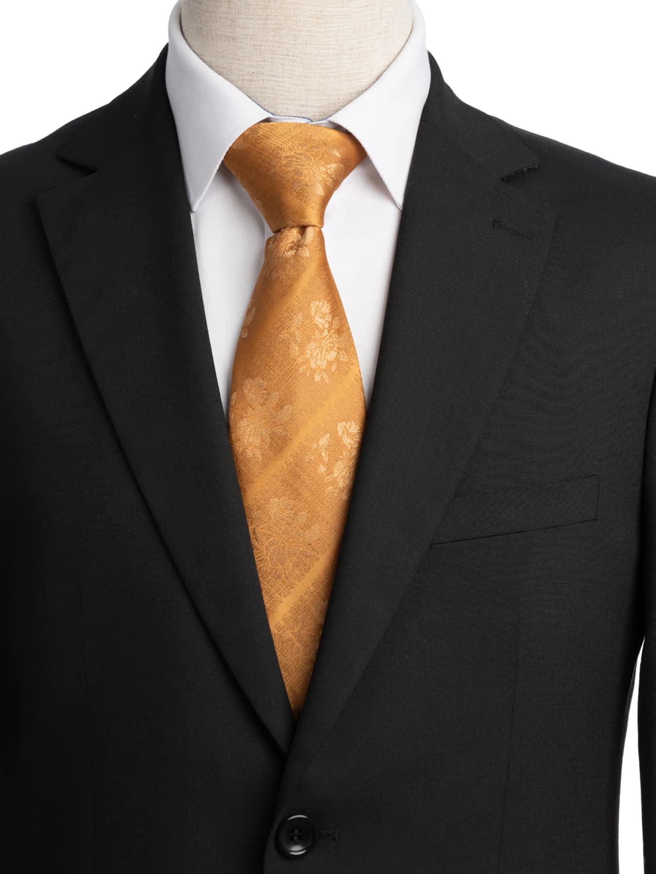 کراوات خردلی طرح گل دارریز ال سی من 2