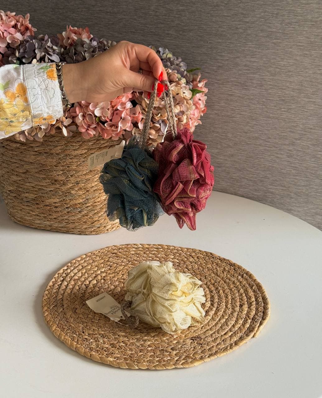 لیف حمام دو رنگ هائودا HAODA کد 0178