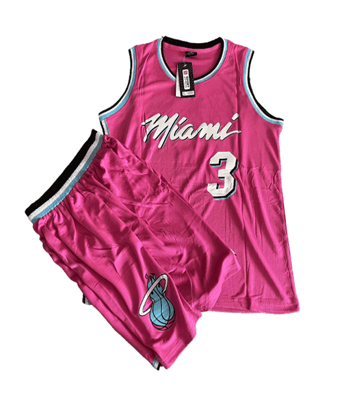 لباس بسکتبال صورتی میامی 2022-پیراهن شورت