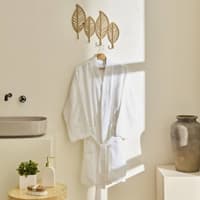 حوله تن پوش کاشمیرهوم ماسلین سفید L-XL