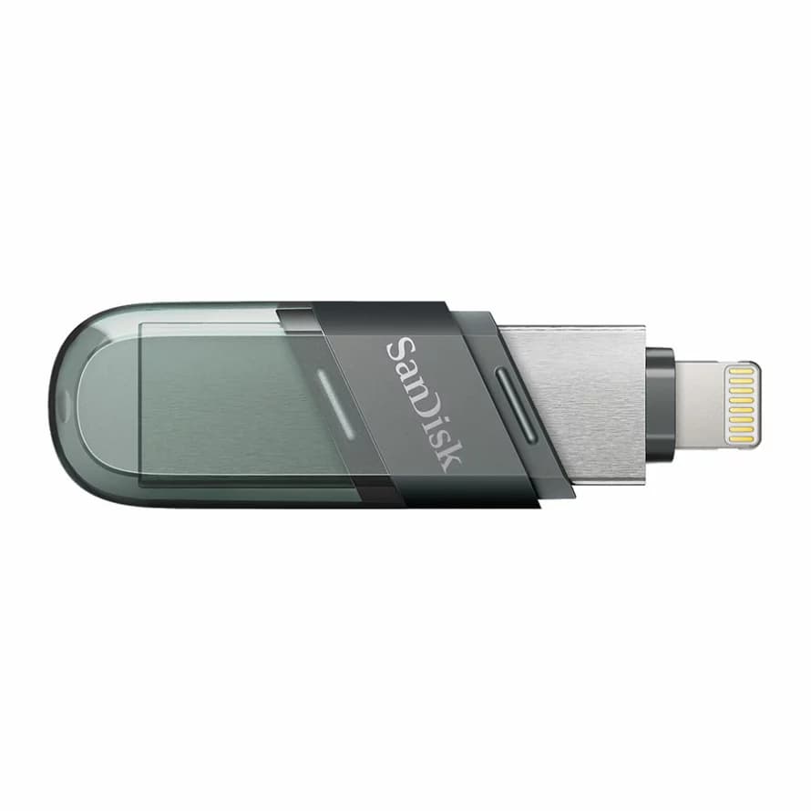 فلش مموری سن دیسک ظرفیت 128 گیگابایت مدل iXpand Flip USB-A, Lightning