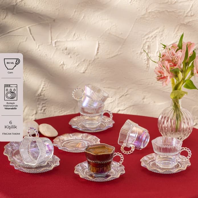 سرویس قهوه خوری ۱۲ پارچه امسان Hatrı Var Gökkuşağı