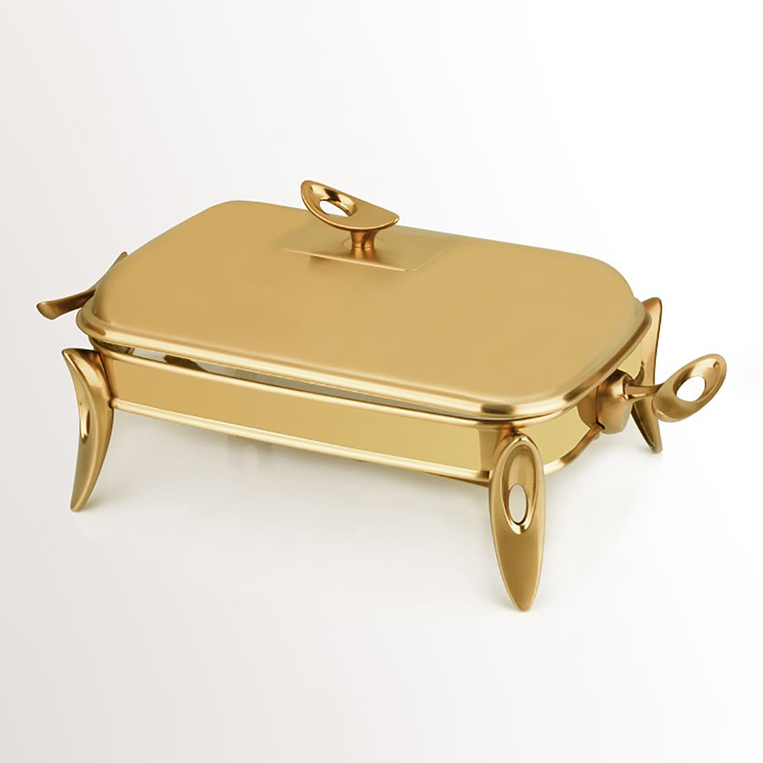 سوفله مستطیل متوسط تک استیل مدل لوپ (طلایی مات)