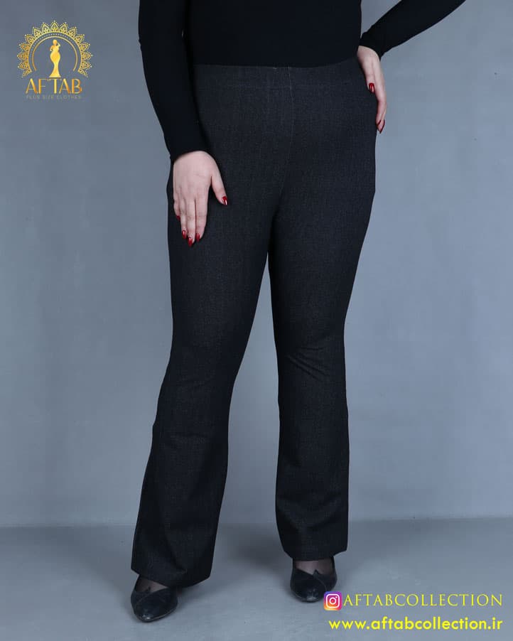 شلوار طرح جین دمپا گشاد سایز بزرگ