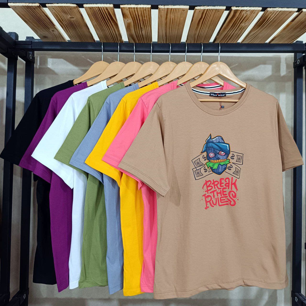 تیشرت قواره دار عکس کلاه دار کد 7219