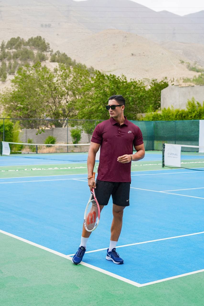 تیشرت ورزشی مردانه نایک یقه دار فلامنت تمام کش کد ۴۱۳۵