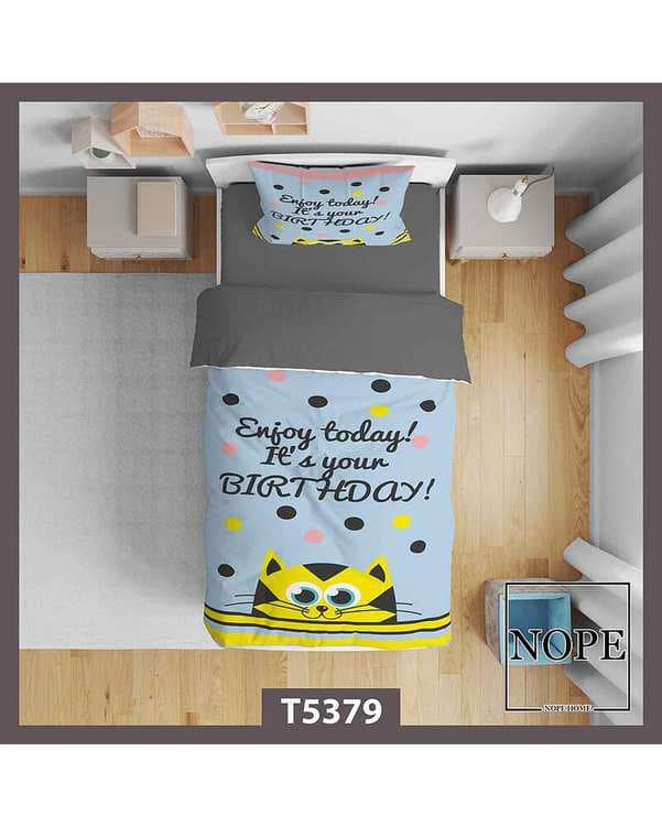 روتختی کودک یک نفره 5 تکه نوپه هوم Nopehome طرح گربه کد T5379