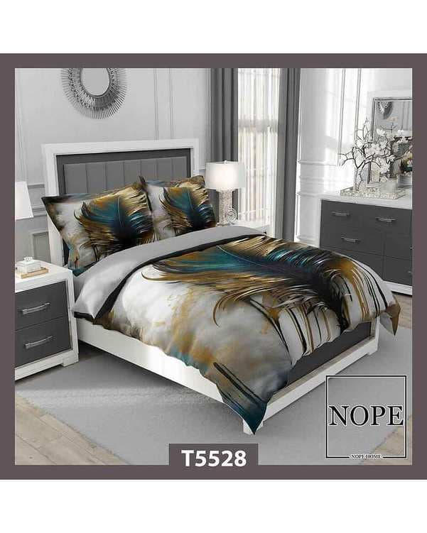 روتختی یک نفره 5 تکه نوپه هوم Nopehome طرح پر طاووس کد T5528