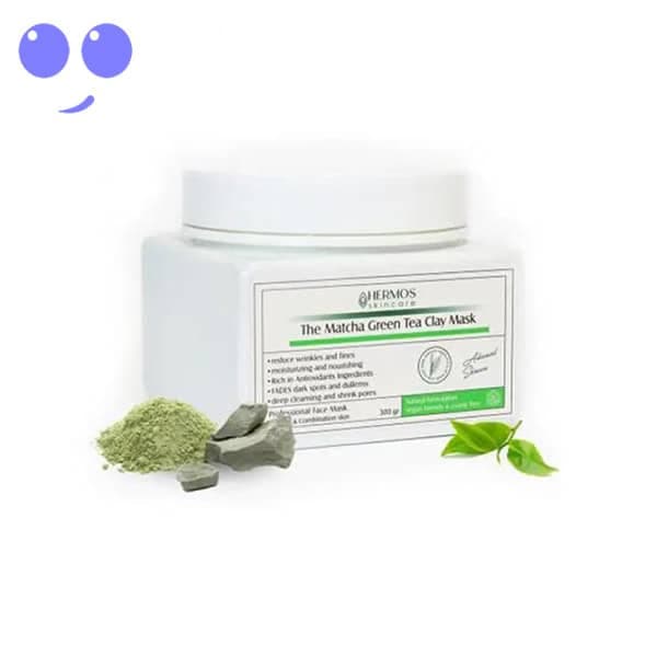 خرید ماسک خاک رس چای سبز و ماچا هرموس حجم 300 گرم قیمت ارزان