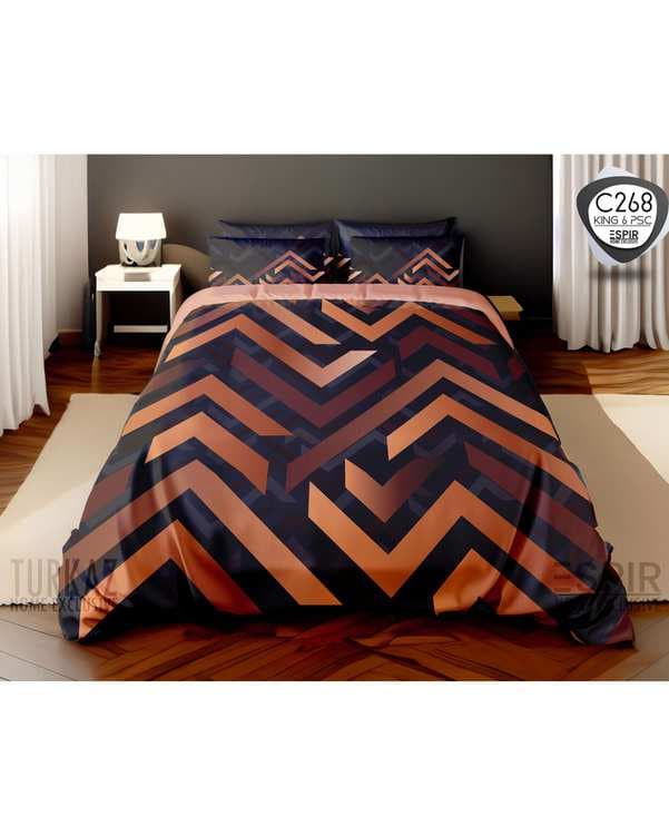 سرویس لحاف روتختی دو نفره 6 تکه میکرو تنسل گیاهی TURKAZ مدل C268