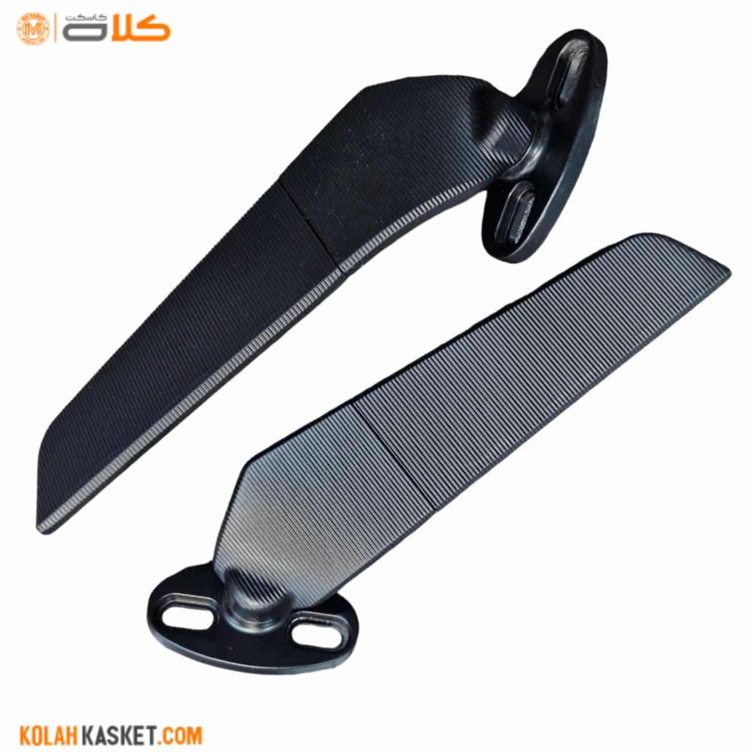 آینه موتور سیکلت H2 مشکی راهنما دار | کد 92