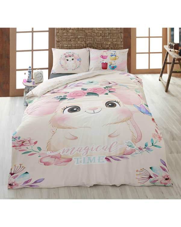 سرویس لحاف روتختی تک نفره 4 تکه دو رو میکرو تنسل گیاهی TURKAZ مدل 1078