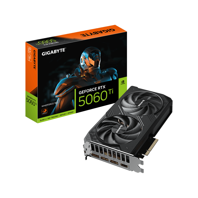 کارت گرافیک گیگابایت مدل GeForce RTX 5060 Ti WINDFORCE 16G