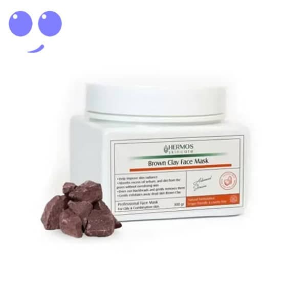 خرید ماسک خاک رس قهوه ای هرموس حجم 300 گرم قیمت ارزان