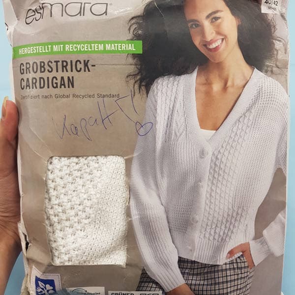 ژاکت بافت سفید زنانه برند اسمارا کد Bano1926