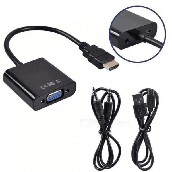 تبدیل HDMI به VGA با کابل صدا و برق