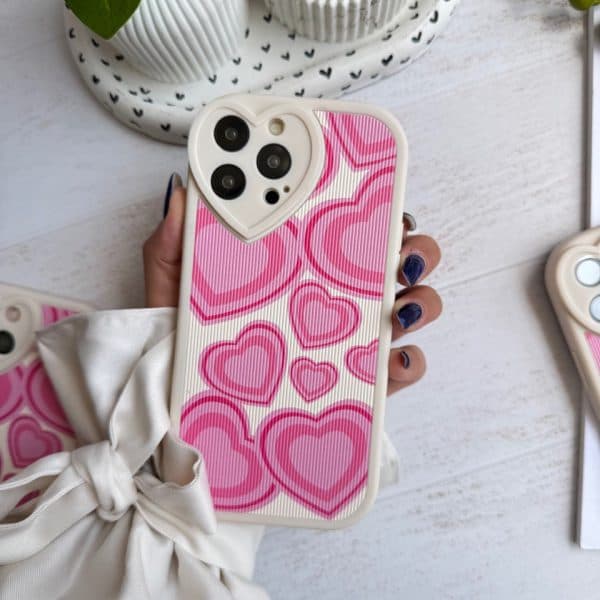 قاب قلب صورتی کبریتی