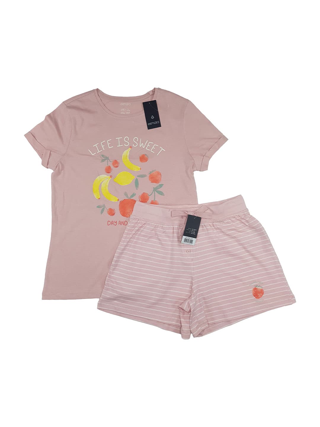 ست تیشرت و شلوارک راحتی زنانه اسمارا کد b3048