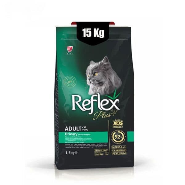 غذای خشک گربه رفلکس پلاس بالغ یورینری طعم مرغ رفلکس (Urinary Reflex) وزن 15 کیلوگرم