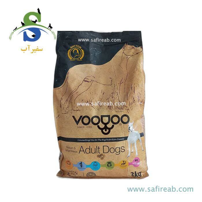 غذای خشک سگ بالغ نژاد متوسط و بزرگ وودو برای بالای ۱۲ ماه (۳ ، ۱۰ کیلوگرم)