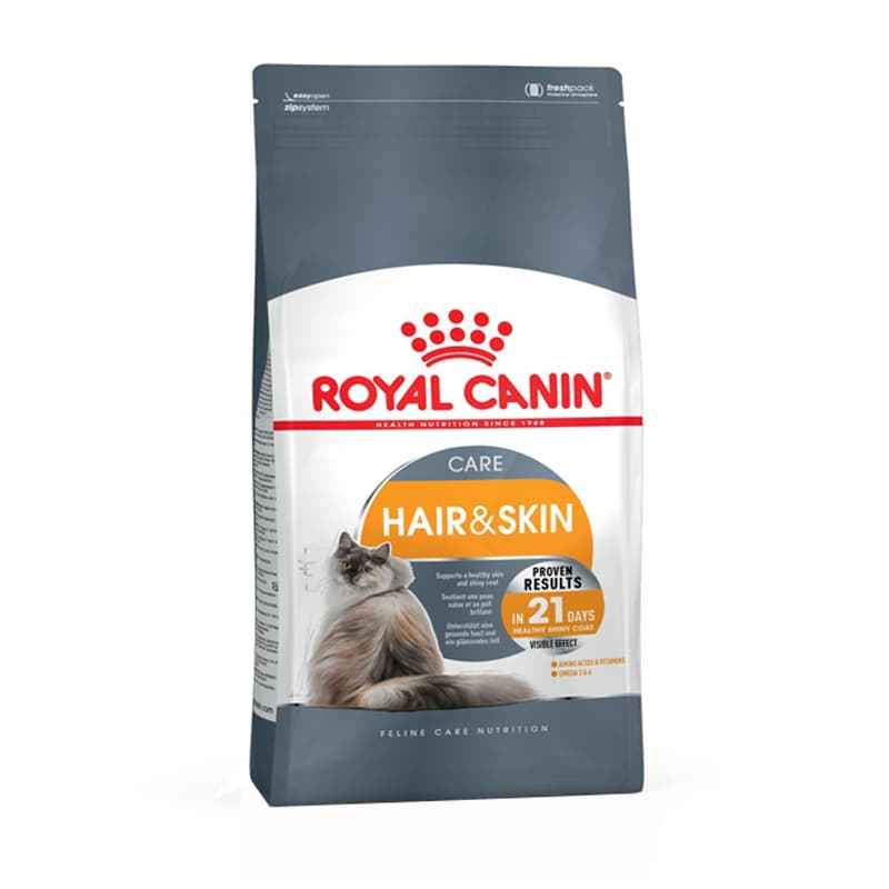 غذای خشک گربه رویال کنین مدل پوست و مو وزن 2 کیلوگرم