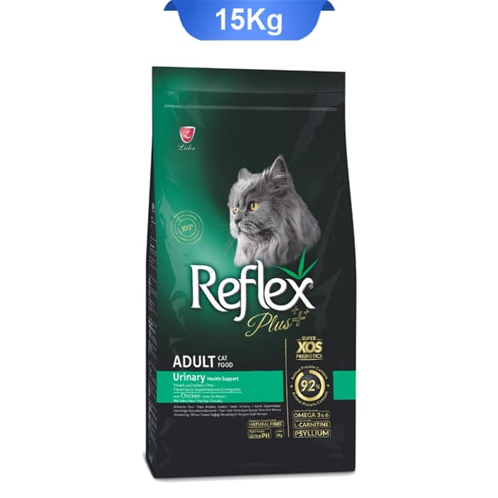 غذای خشک گربه رفلکس پلاس بالغ یورینری طعم مرغ رفلکس (Urinary Reflex) وزن 15 کیلوگرم