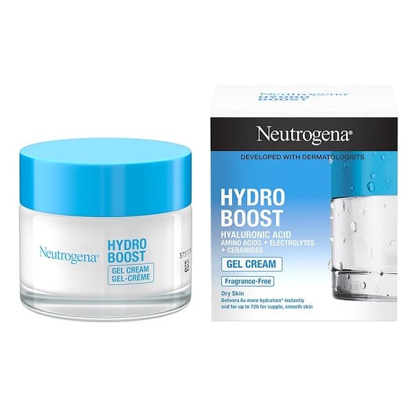 ژل کرم آبرسان هیدروبوست نوتروژینا 72 ساعته پوست خشک و حساس Neutrogena