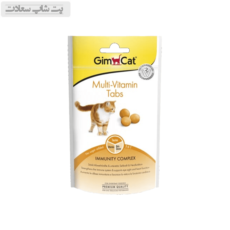 قرص مولتی ویتامین گربه جیم کت وزن 40 گرم