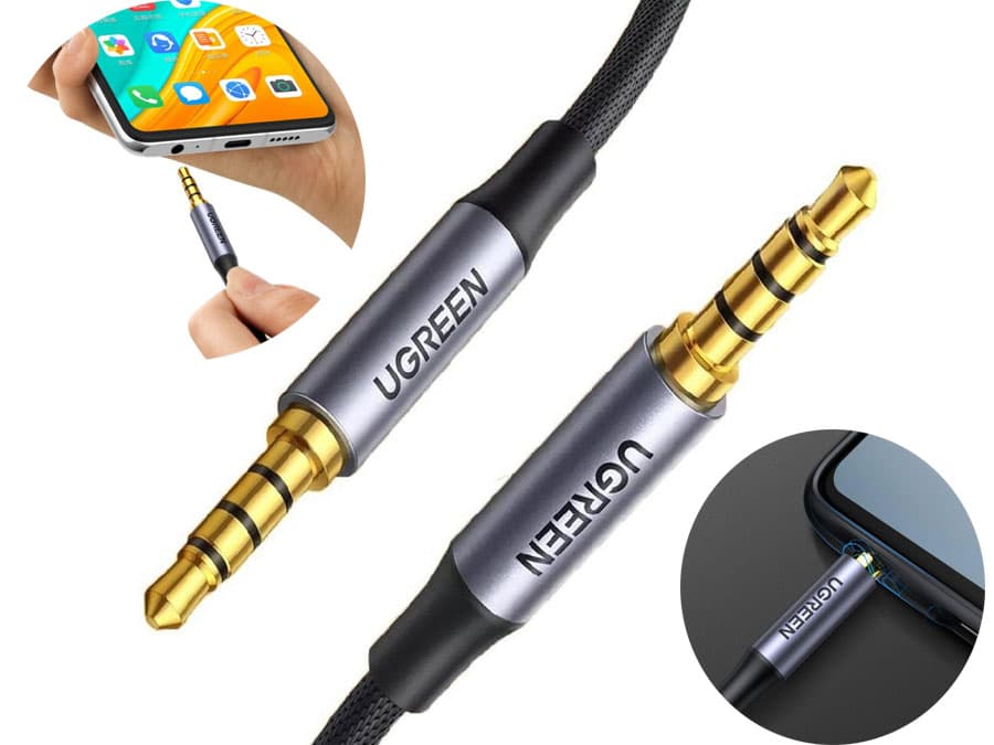 کابل انتقال صدای H یو ایکس 1.5 متری یوگرین UGREEN AV183 20497 4-Pole Stereo AUX