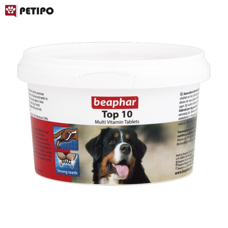 قرص مولتی ویتامین سگ بیفار مدل تاپ تن تعداد 180 عددی