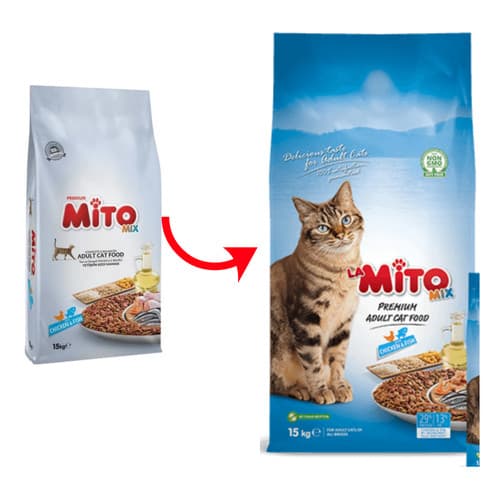 غذای خشک میتو میکس (مرغ و ماهی) 1 کیلوگرم