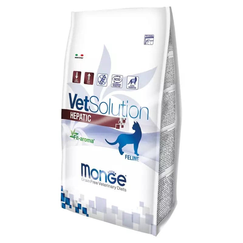 غذای خشک درمانی مونژ برای گربههای دارای مشکلات کبدی با طعم مرغ وزن 1.5 کیلوگرم