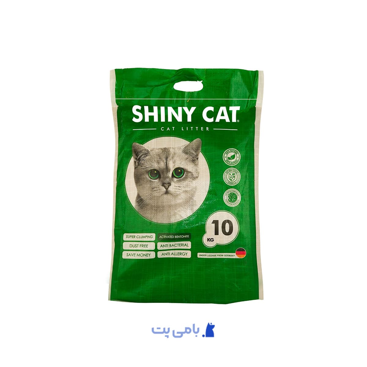 خرید خاک گربه اقتصادی شاینی کت 25 درصد کربن 10 کیلوگرم