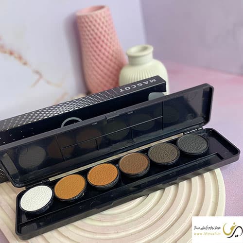 پالت سایه ابرو و چشم آکوا ماسکات Mascot aqua color palette
