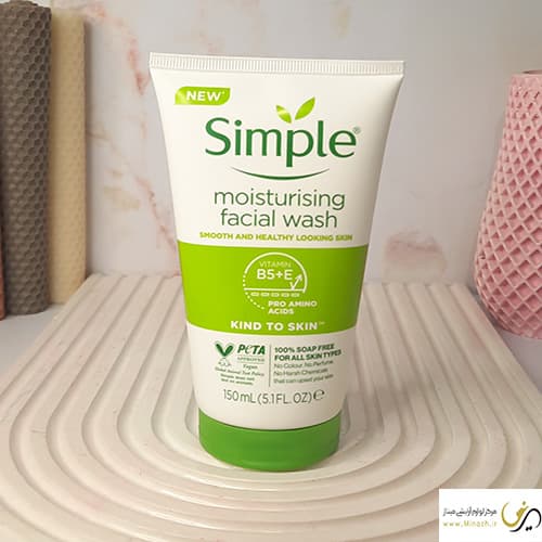 ژل شستشو صورت سیمپل مدل moisturising حجم 150 میلی لیتر