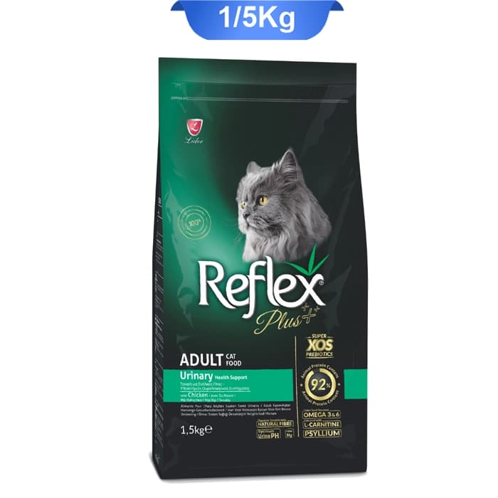 غذای خشک گربه رفلکس پلاس بالغ یورینری طعم مرغ (Urinary Reflex) وزن 1/5 کیلوگرم