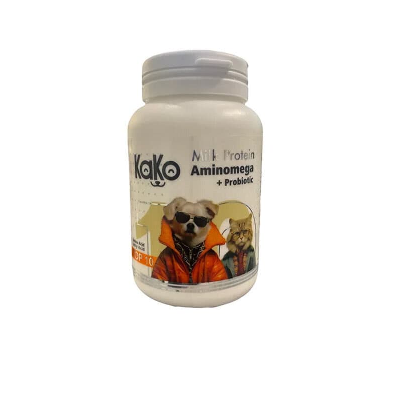 پودر اسید آمینه و امگا سگ و گربه کاکو مدل تاپ تن وزن 200 گرم